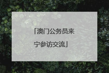 澳门公务员来宁参访交流