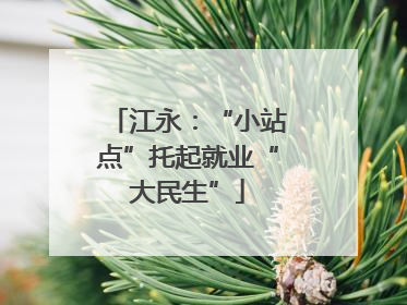 江永：“小站点”托起就业“大民生”