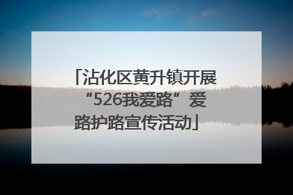 沾化区黄升镇开展“526我爱路”爱路护路宣传活动