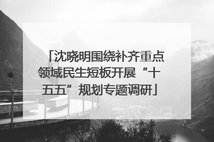 沈晓明围绕补齐重点领域民生短板开展“十五五”规划专题调研