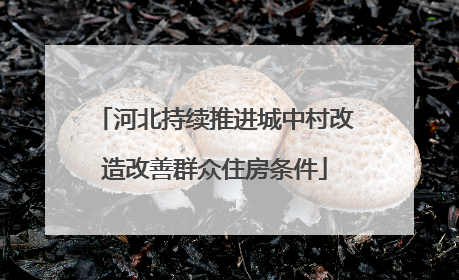 河北持续推进城中村改造改善群众住房条件