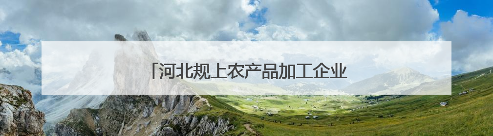 河北规上农产品加工企业年营收超六千八百亿元