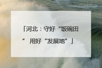河北：守好“饭碗田” 用好“发展地”