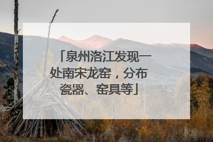 泉州洛江发现一处南宋龙窑，分布瓷器、窑具等