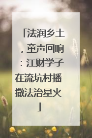 法润乡土，童声回响：江财学子在流坑村播撒法治星火