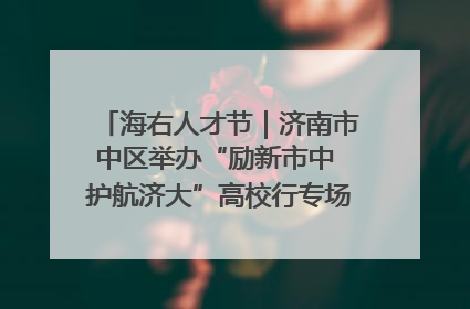 海右人才节｜济南市中区举办“励新市中 护航济大”高校行专场活动暨“青年人才 乐享市中”品牌推介会