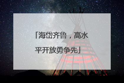 海岱齐鲁，高水平开放勇争先