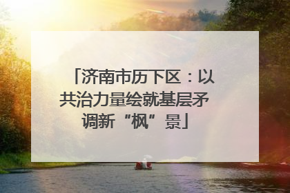 济南市历下区：以共治力量绘就基层矛调新“枫”景