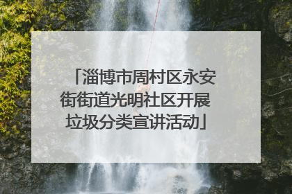 淄博市周村区永安街街道光明社区开展垃圾分类宣讲活动