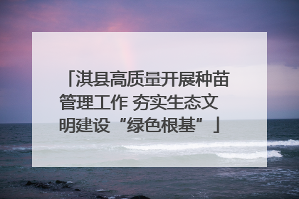 淇县高质量开展种苗管理工作 夯实生态文明建设“绿色根基”