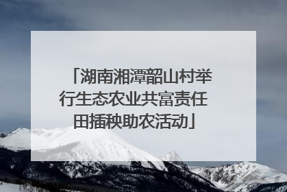 湖南湘潭韶山村举行生态农业共富责任田插秧助农活动