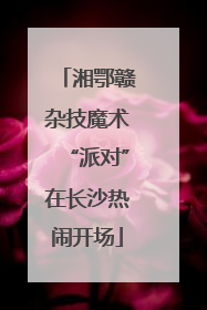 湘鄂赣杂技魔术“派对”在长沙热闹开场