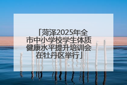 菏泽2025年全市中小学校学生体质健康水平提升培训会在牡丹区举行