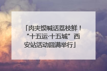 肉夹馍喊话荔枝鲜！“十五运·十五城”西安站活动圆满举行
