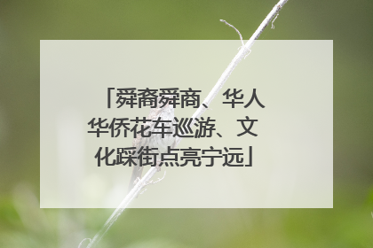 舜裔舜商、华人华侨花车巡游、文化踩街点亮宁远