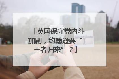 英国保守党内斗加剧，约翰逊要“王者归来”？