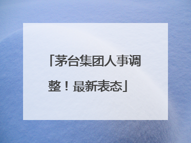 茅台集团人事调整！最新表态