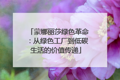 蒙娜丽莎绿色革命：从绿色工厂到低碳生活的价值传递