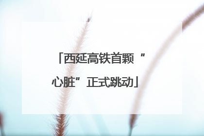 西延高铁首颗“心脏”正式跳动