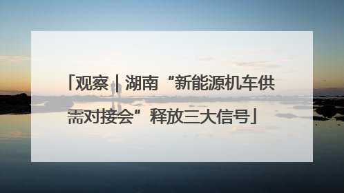 观察｜湖南“新能源机车供需对接会”释放三大信号