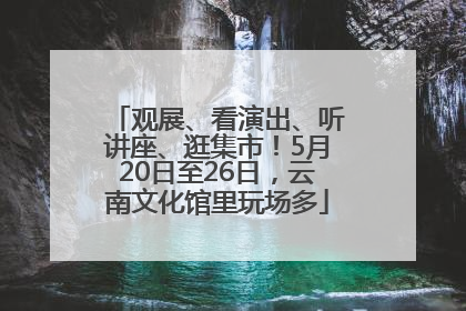 观展、看演出、听讲座、逛集市！5月20日至26日，云南文化馆里玩场多