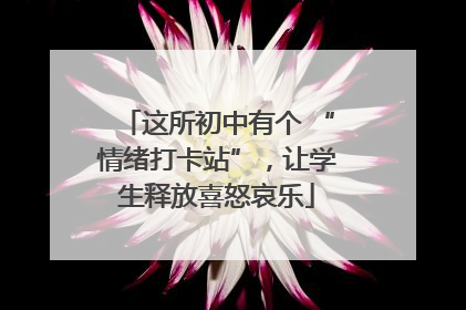 这所初中有个 “情绪打卡站”，让学生释放喜怒哀乐