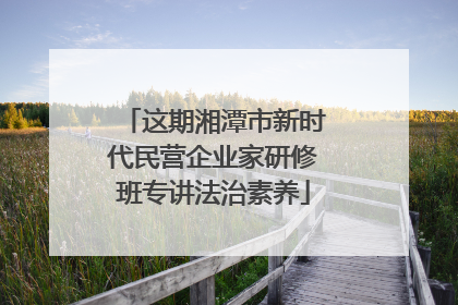 这期湘潭市新时代民营企业家研修班专讲法治素养