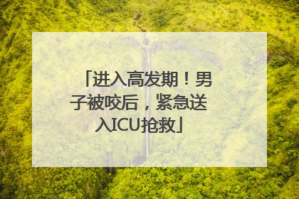 进入高发期！男子被咬后，紧急送入ICU抢救
