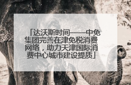 达沃斯时间——中免集团完善在津免税消费网络，助力天津国际消费中心城市建设提质