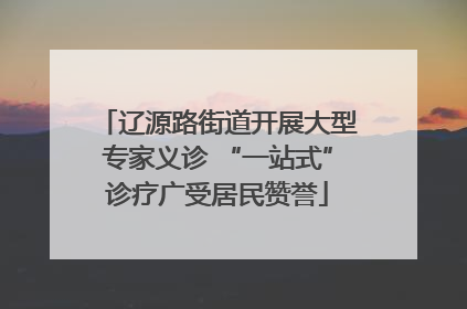 辽源路街道开展大型专家义诊 “一站式”诊疗广受居民赞誉