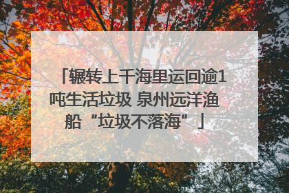 辗转上千海里运回逾1吨生活垃圾 泉州远洋渔船“垃圾不落海”