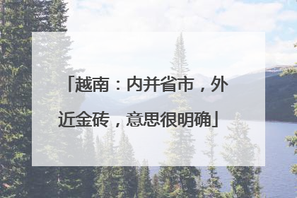 越南：内并省市，外近金砖，意思很明确