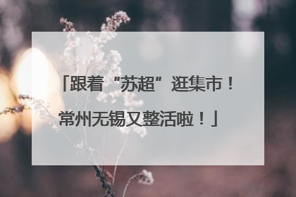 跟着“苏超”逛集市！常州无锡又整活啦！