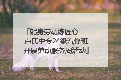 躬身劳动炼匠心——卢氏中专24级汽修班开展劳动服务周活动