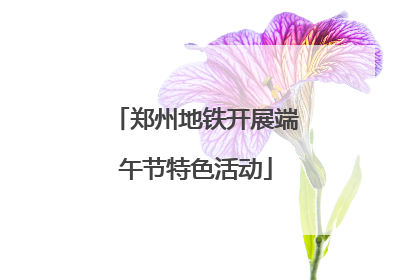 郑州地铁开展端午节特色活动