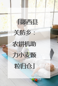 郧西县关防乡：农耕机助力小麦颗粒归仓
