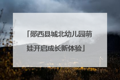 郧西县城北幼儿园萌娃开启成长新体验