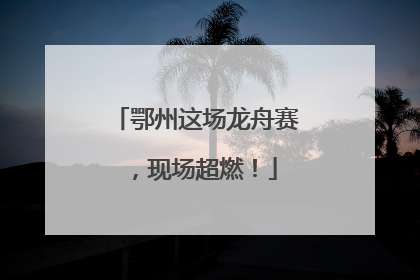 鄂州这场龙舟赛，现场超燃！