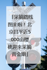采摘路线图来啦！北京昌平近5000亩樱桃迎来采摘黄金期