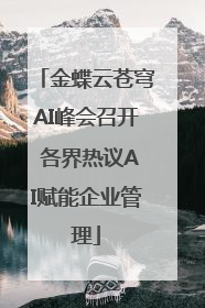 金蝶云苍穹AI峰会召开 各界热议AI赋能企业管理