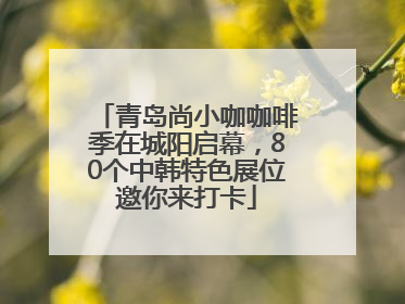 青岛尚小咖咖啡季在城阳启幕，80个中韩特色展位邀你来打卡