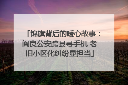 锦旗背后的暖心故事：阎良公安跨县寻手机 老旧小区化纠纷显担当
