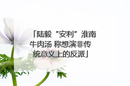 陆毅“安利”淮南牛肉汤 称想演非传统意义上的反派
