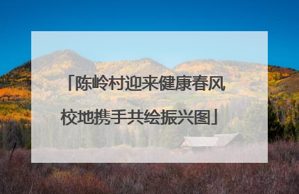 陈岭村迎来健康春风 校地携手共绘振兴图