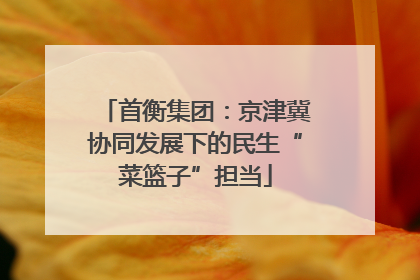 首衡集团：京津冀协同发展下的民生“菜篮子”担当