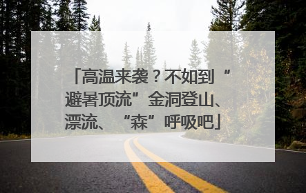 高温来袭？不如到“避暑顶流”金洞登山、漂流、“森”呼吸吧