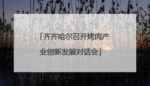 齐齐哈尔召开烤肉产业创新发展对话会