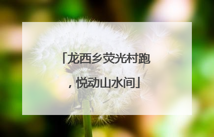 龙西乡荧光村跑，悦动山水间