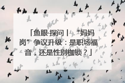 鱼眼·探问丨 “妈妈岗”争议升级：是职场福音，还是性别枷锁？