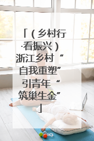 （乡村行·看振兴）浙江乡村“自我重塑” 引青年“筑巢生金”